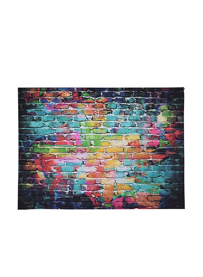 1.5 * 2.1m/5 * 6.9ft Photography Backdrop Background Digital Printed Colorful Doodle Scribble Brick Wall Pattern for Kid Children Baby Newborn Portrait Studio Photography