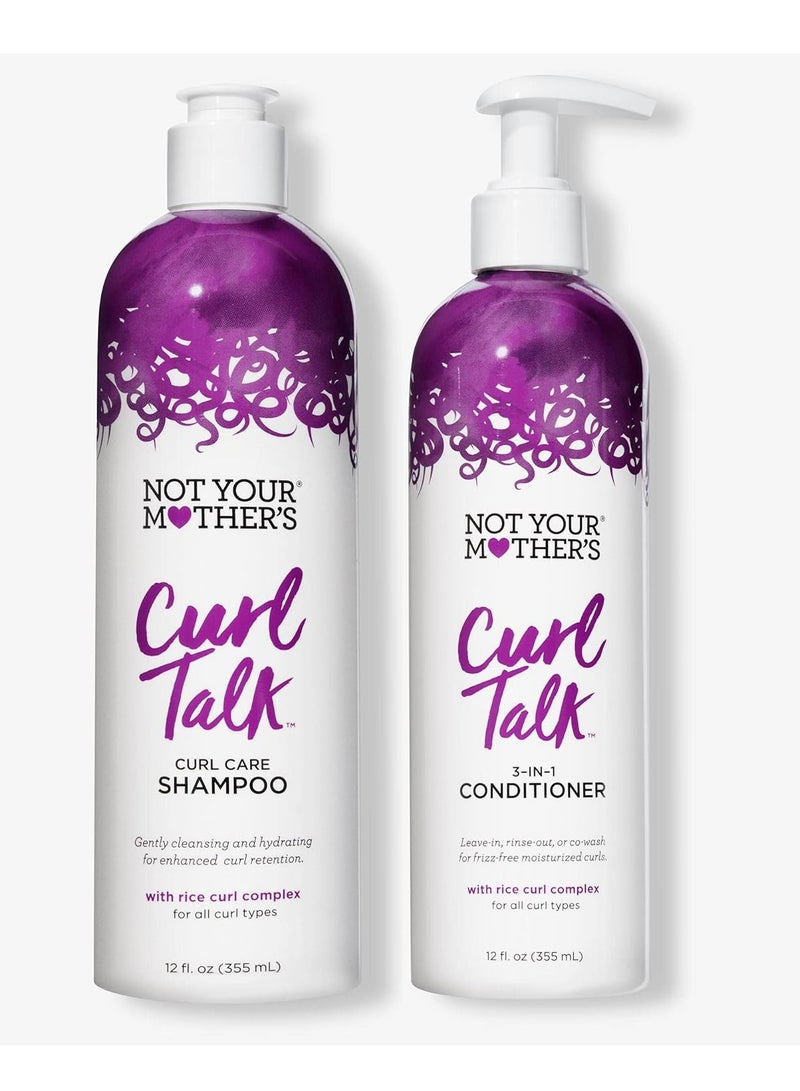 Not Your Mother's Curl Talk Shampoo and Conditioner - 12 fl oz (2 Pack) - Shampoo and Conditioner for Curly Hair