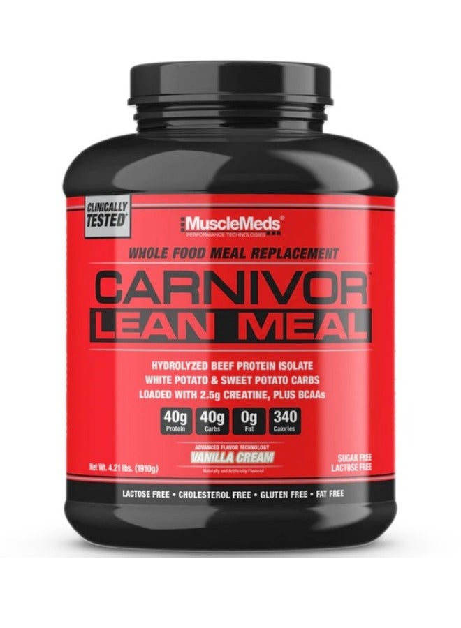 MuscleMeds , Carnivor Lean Meal ,Vanilla Cream ,4.2lbs