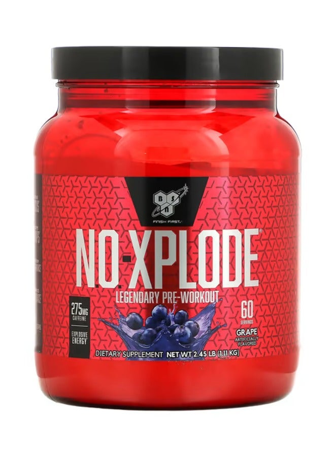 N.O.-Xplode Legendary Pre-Workout Grape Flavor 60 Servings