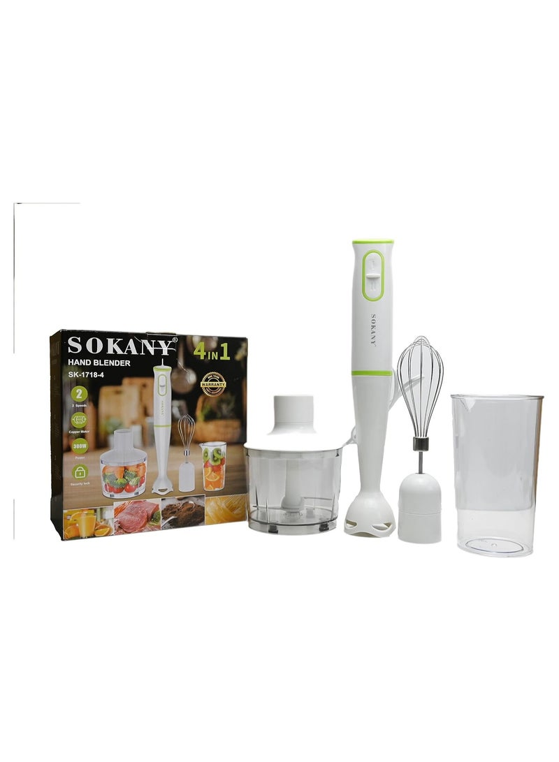Sokany 4 in1 Hand Blender Mixer And Grinder For Fruits Coffee Shakes And Smoothie For Home Office And Camping
