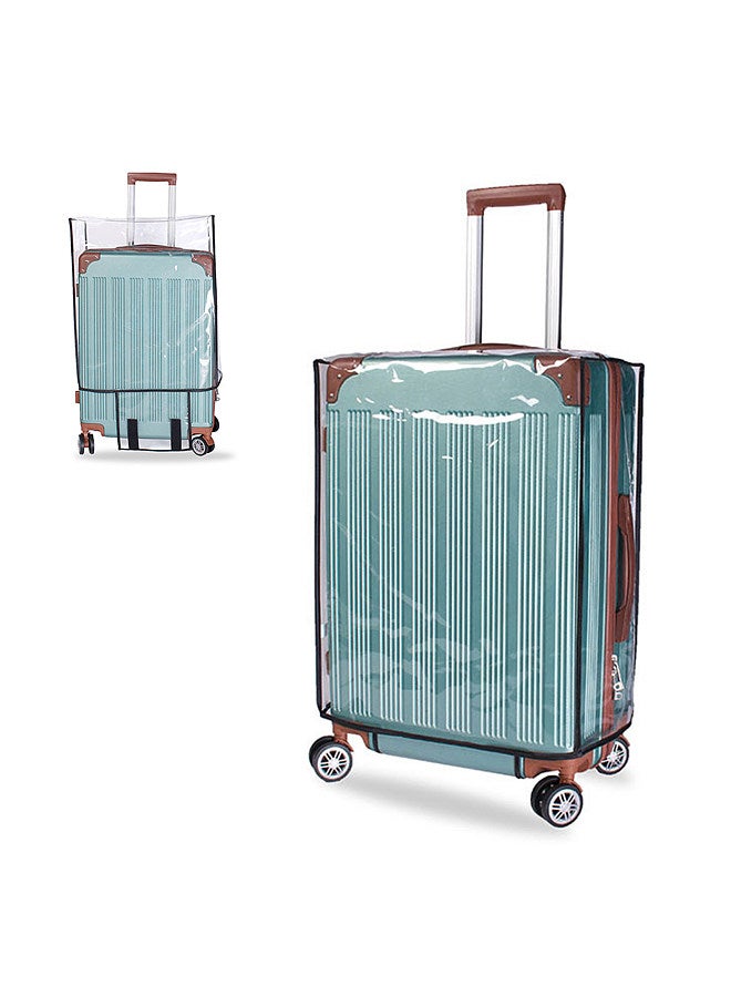 Transparent PVC Travel Luggage Cover Suitcase Protector Cover Dust Cover Fits 22 Inch Luggage
