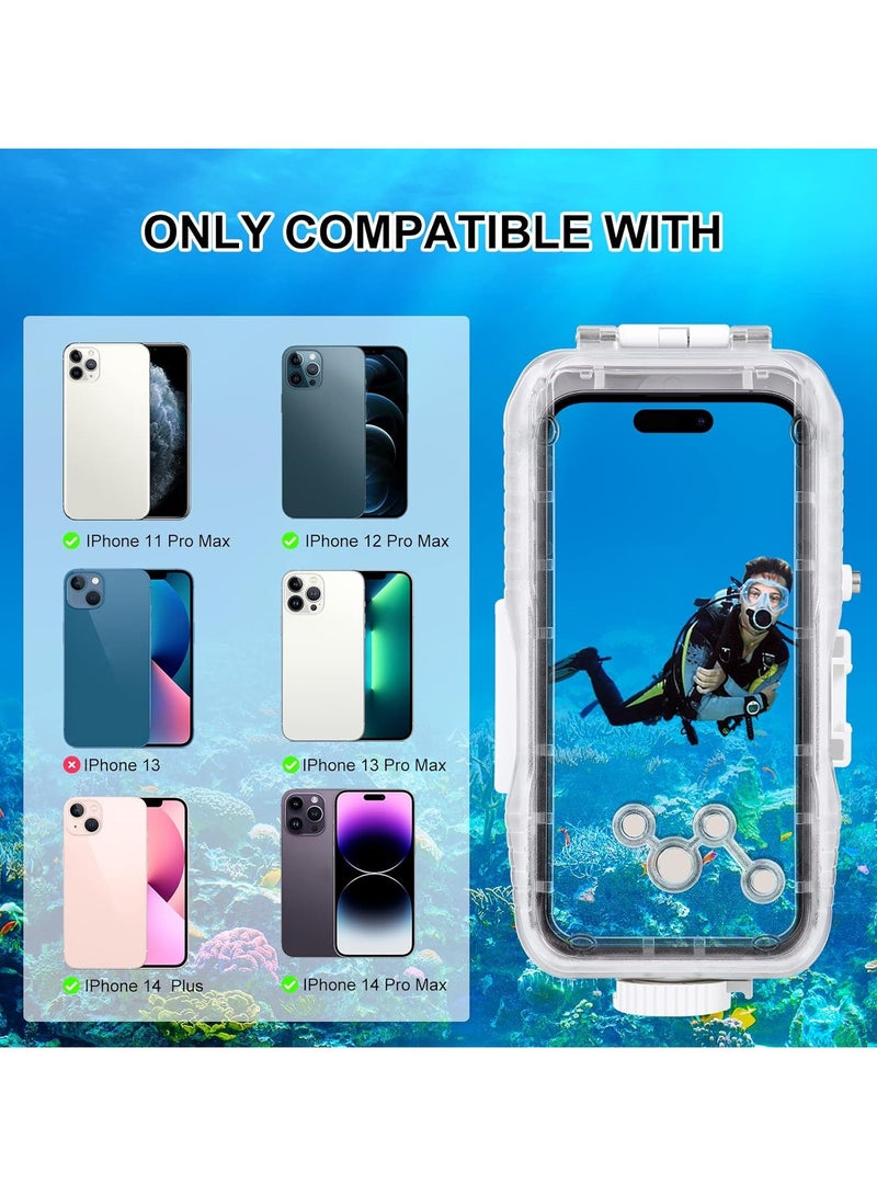 PULUZ Fat Cow for Apple iPhone 15/14 Pro Max diving case 40 meters sealed Waterproof housing