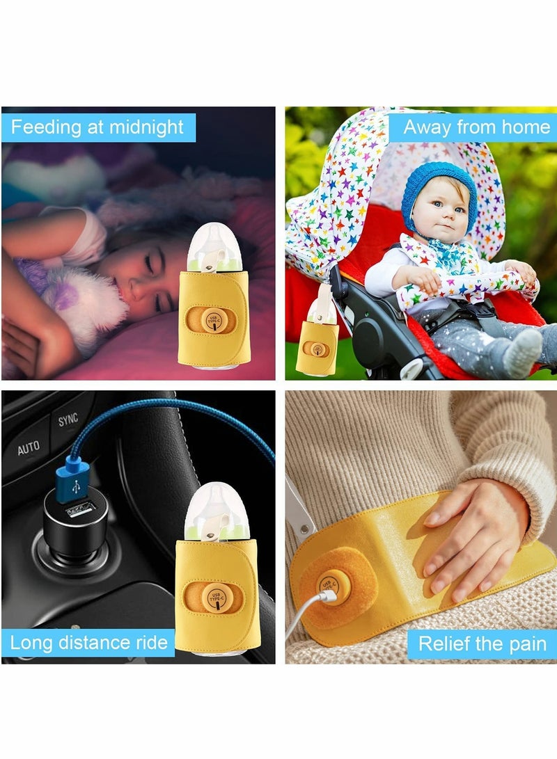 Bottle Warmer Bag, Baby Bottle Warmer Insulation Cover, Portable USB Car Baby Bottle Insulator