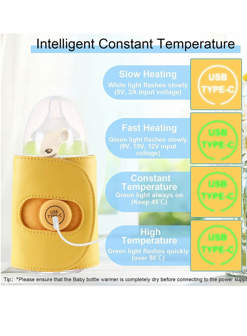 Bottle Warmer Bag, Baby Bottle Warmer Insulation Cover, Portable USB Car Baby Bottle Insulator