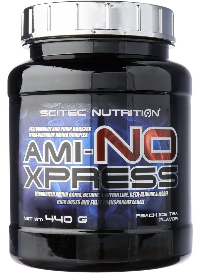 Scitec Nutrition Ami-No Xpress Intra-Workout Performance Booster Powder - 440g, Peach Ice Tea