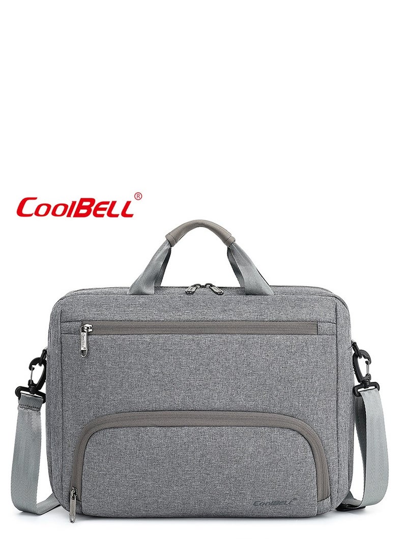Men's Large Capacity Laptop Bag Simple Fashion Briefcase Grey
