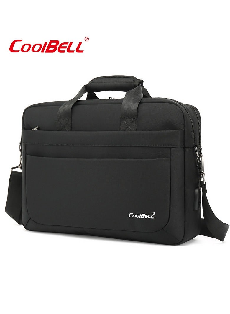 Men's Large Capacity Laptop Bag Briefcase Black