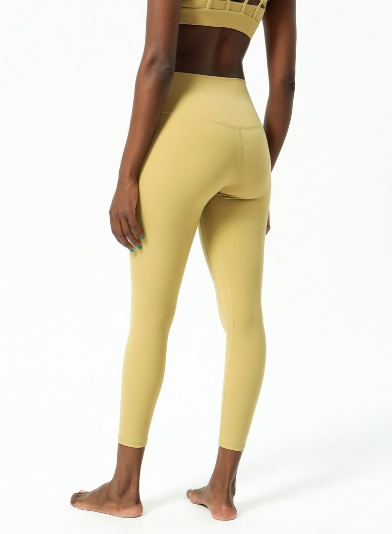 Yoga Tight Fitting Stretch Soft Pants Yellow