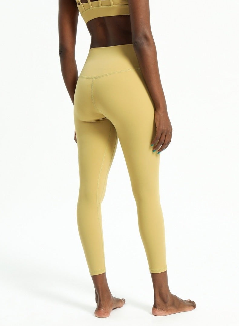 Yoga Tight Fitting Stretch Soft Pants Yellow