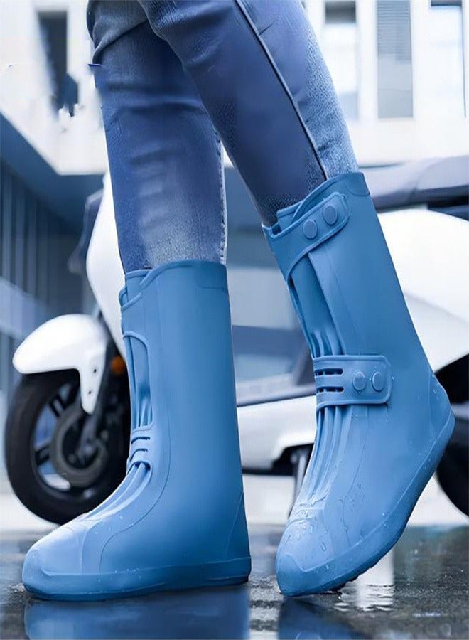 Children's High Rain Boots Blue