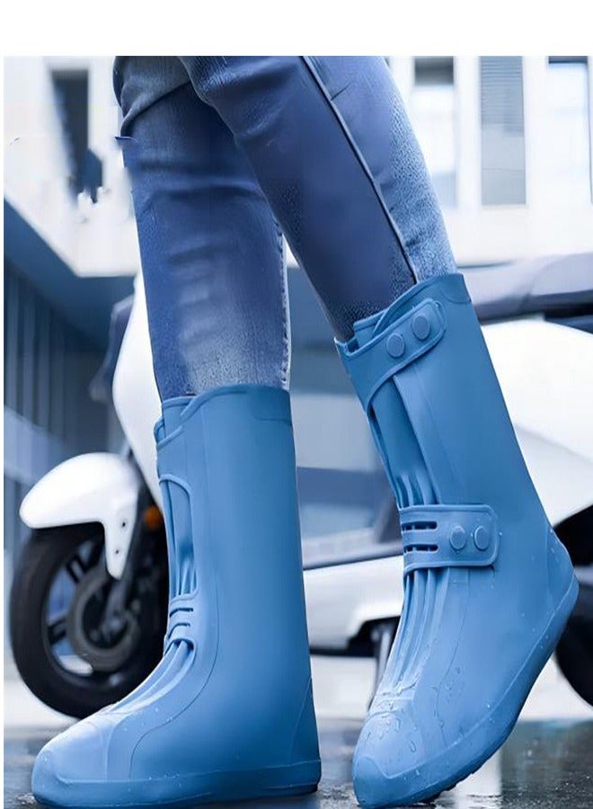 Children's High Rain Boots Blue