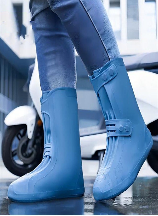 Children's High Rain Boots Blue