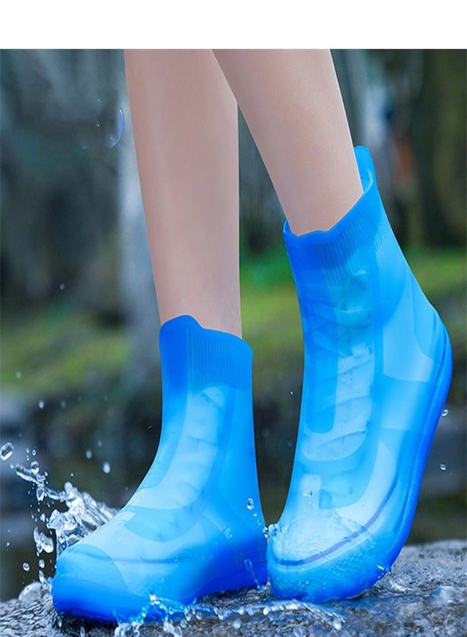 Children's Mid Tube Rain Boots Blue