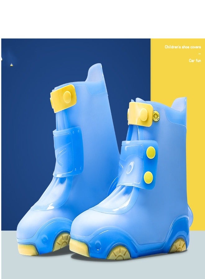 Children's Mid Tube Rain Boots Sky Blue