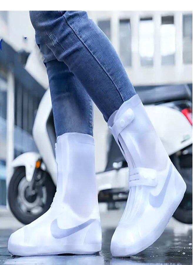 Children's High Rain Boots White