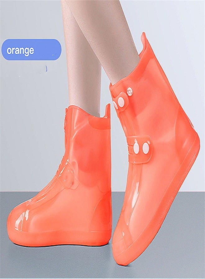 Children's Mid Tube Rain Boots Orange