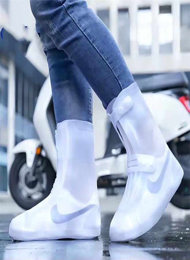 Children's Mid Tube Rain Boots Cover White