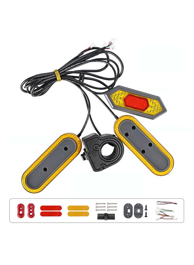Electric Scooter LED Turn Signal Light Tail Light Headlight with Steering Handle Compatible for Xiaomi M365 Pro Pro2 Electric Scooter