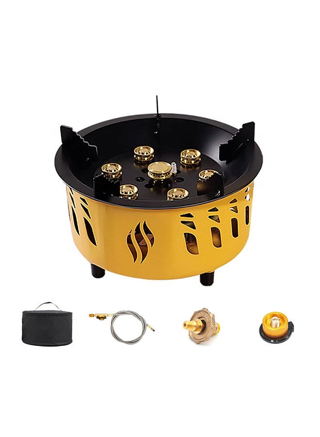 Outdoor Windproof Electronic Ignition Stoves Portable Cooking Accessory High Power Gasstove Adjustable Firepower Camping Hiking Furnace GasCooker Cartridge Furnace