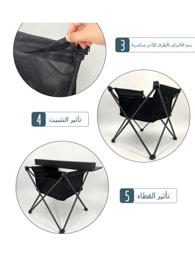 Roll Up Camping Table Portable - 40s Setup Compact Folding Desk for Hiking, 4WD, Beach | Ultra-Light 3.3lbs | Waterproof Oxford Fabric & Aluminum Frame
