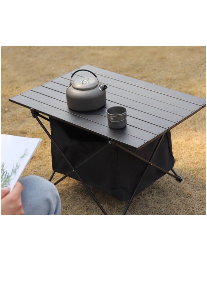 Roll Up Camping Table Portable - 40s Setup Compact Folding Desk for Hiking, 4WD, Beach | Ultra-Light 3.3lbs | Waterproof Oxford Fabric & Aluminum Frame