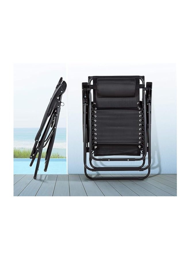 Foldable Camping Chair Zero Gravity Folding Lounge Chair Outdoor Lounge Gravity Chair Camping Reclining Lounge Chair with Pillow and Hand Rest Multipurpose Adjustable Chair