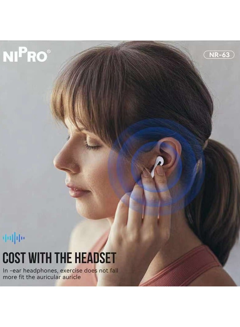 Nipro NR-63 Hi Pods Wireless Headset For Workout Running Travel