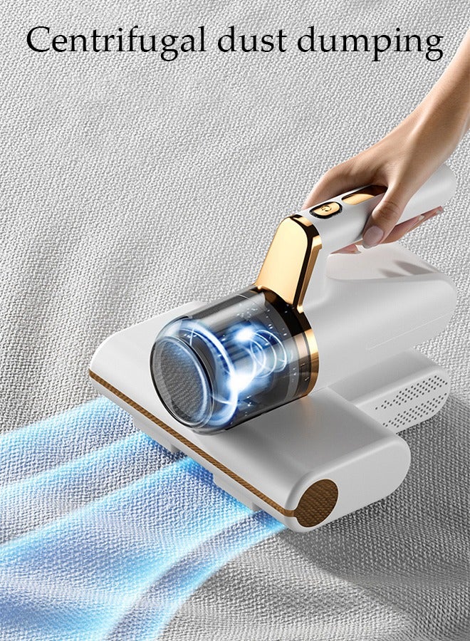 Mattress Vacuum Cleaner Handheld UV Bed Vacuum Mite Removal Instrument Wireless Mite Remover Cleaning Machine for Pillows Sheets Mattresses Sofas Plush Toys and Other Fabric Surfaces