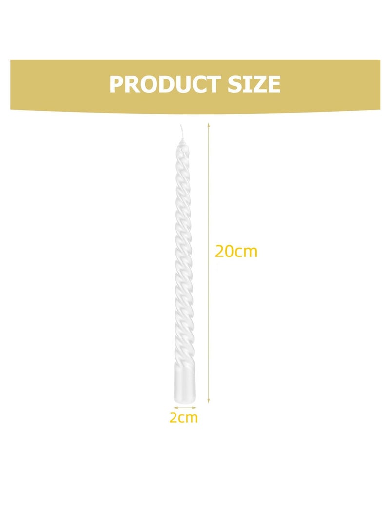 Thread Style Home Decoration Candles Set White