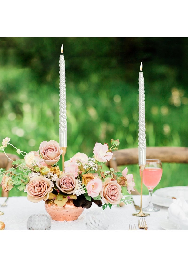 Thread Style Home Decoration Candles Set White