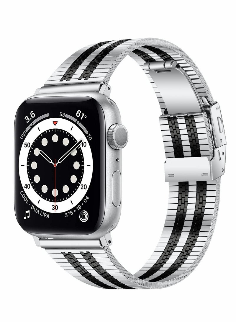 Metal Band Compatible with Apple Watch Series 8/7/6/5/4/SE 42mm 44mm 45mm