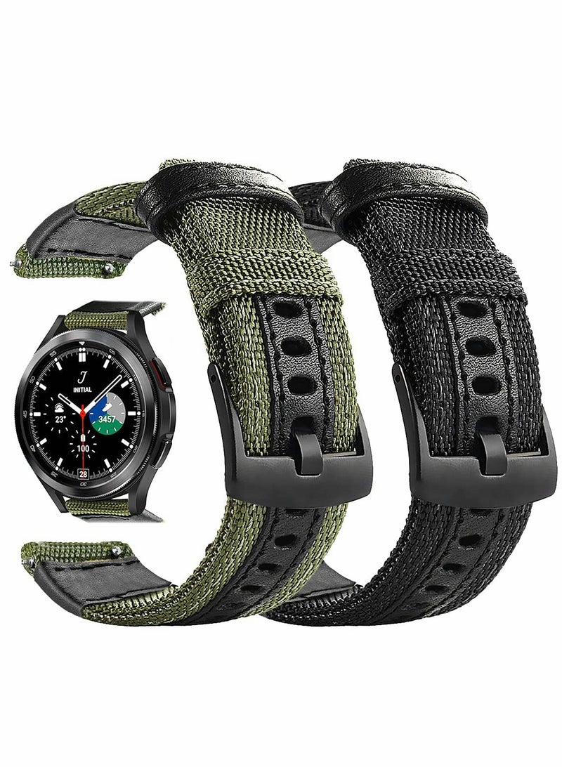 20mm Nylon Strap Compatible for Samsung Galaxy Watch 4 40mm 44mm/ for Galaxy Watch 4 for Classic 42mm 46mm