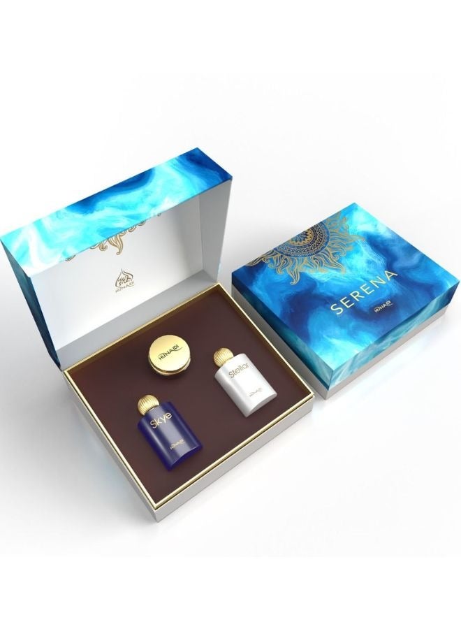 Serena Perfume Gift Set for Men and Women 2Pcs (Sky & Stellar) By HUNAIDI - Luxurious Perfumes Set for Men and Women, Featuring Sky and Stellar Variants