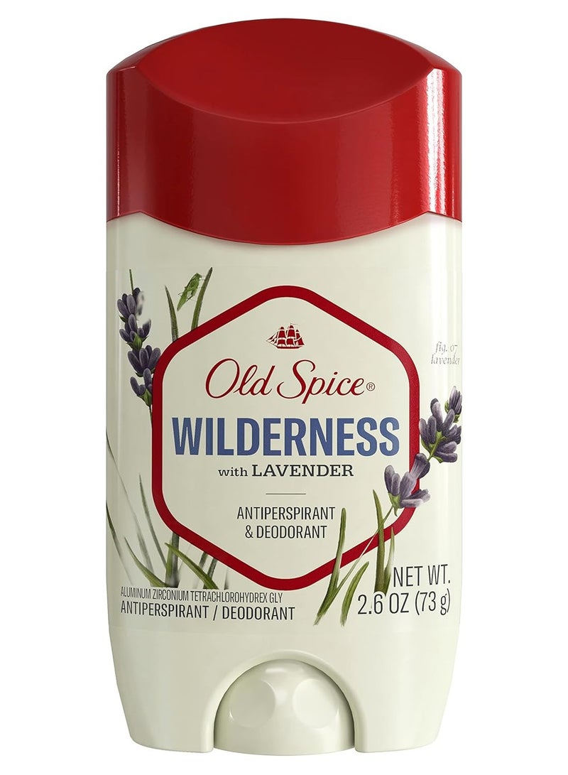 Old Spice Antiperspirant Deodorant for Men Inspired by Nature Wilderness With Lavender Invisible Solid 2.6 oz