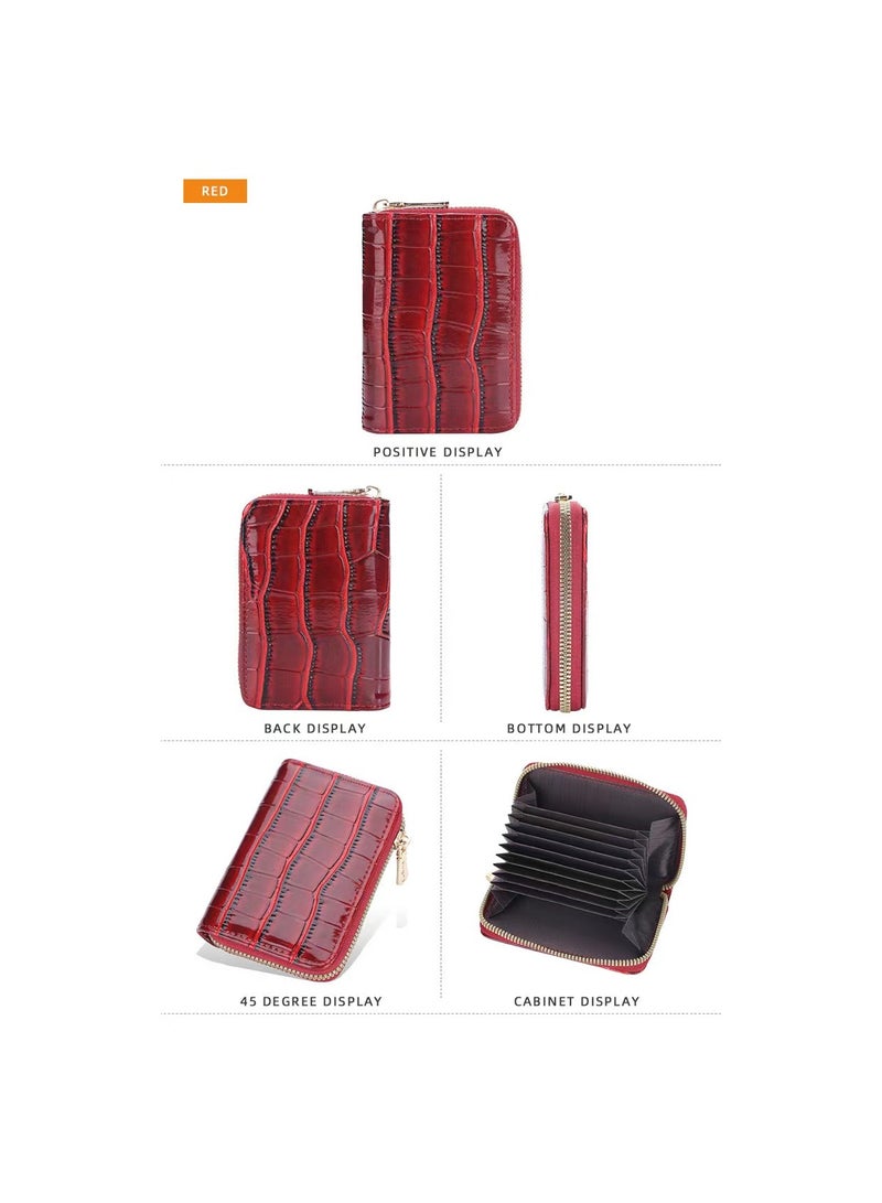 Leather Wallet Red