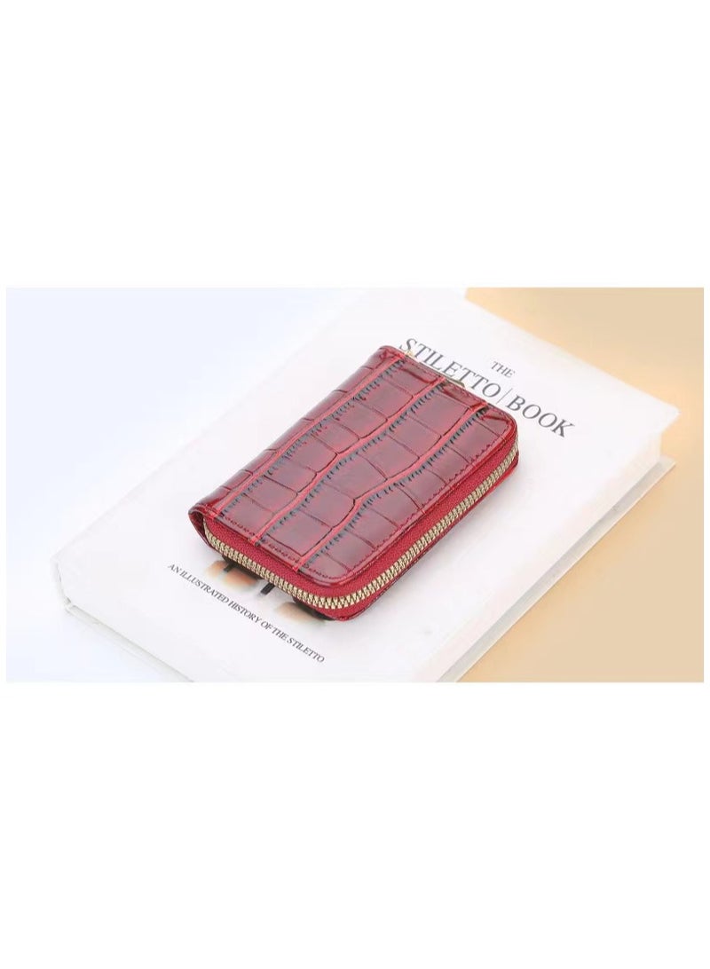 Leather Wallet Red