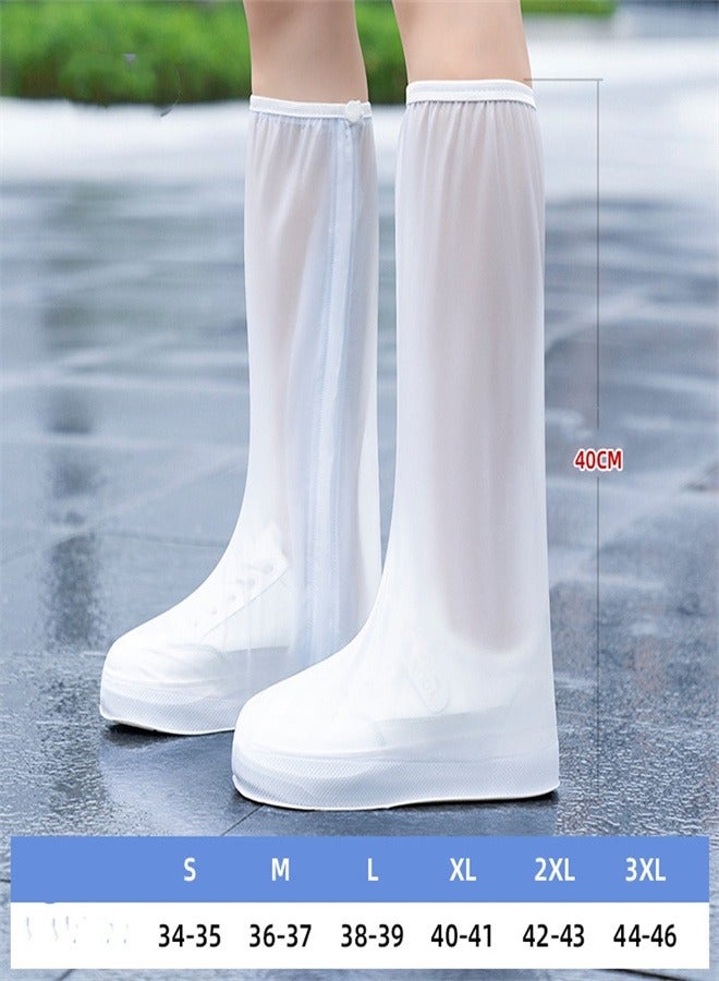 Anti Slip Thickened Children's Rain Boots Cover White