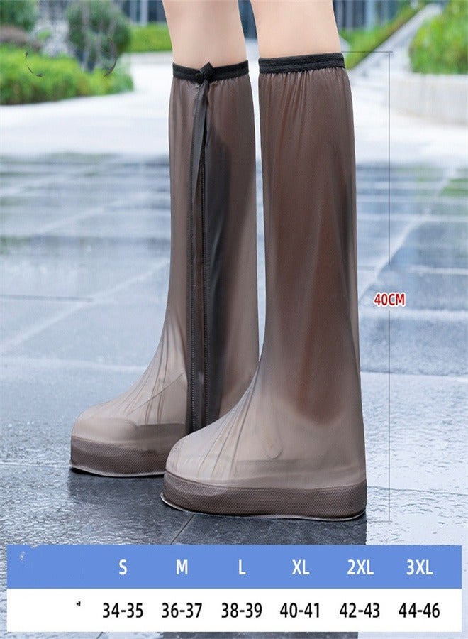 Anti Slip Thickened Children's Rain Boots Coffee Color,