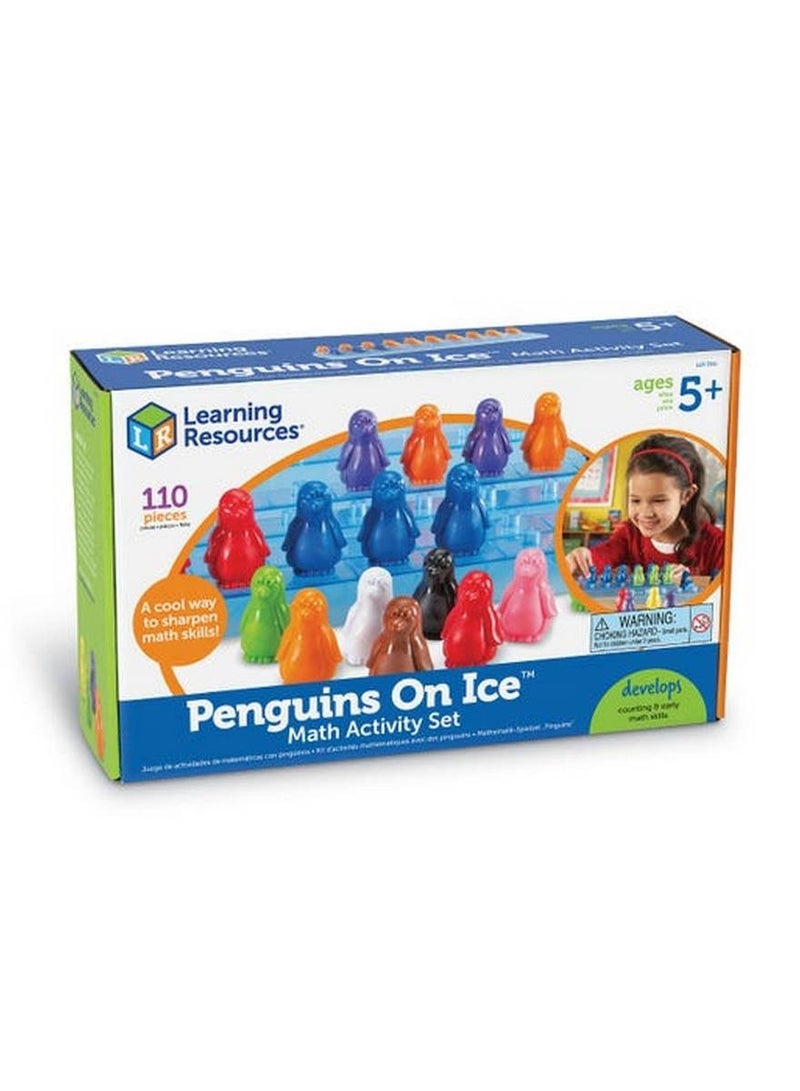 Chilly Math Fun: Penguins On Ice Activity Set for Homeschoolers! Boost Early Math Skills with 110 Pieces, Ages 5+ 🐧
