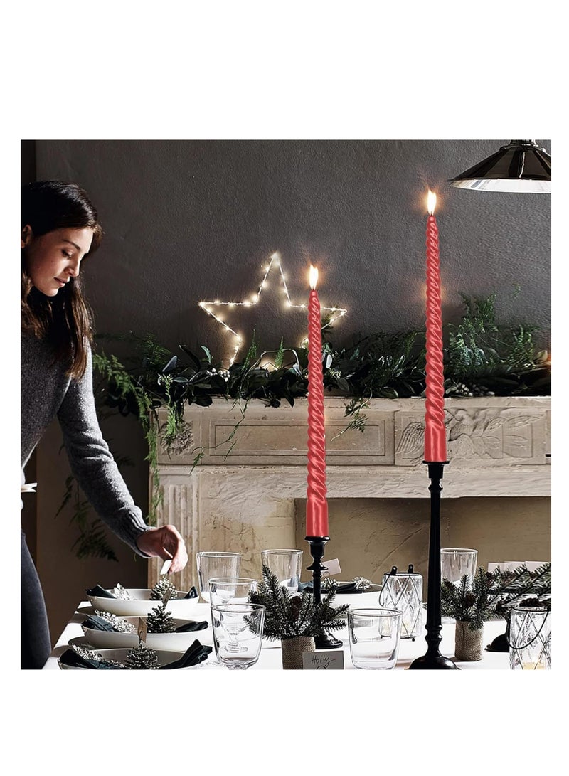 Thread Style Home Decoration Candles Set Red