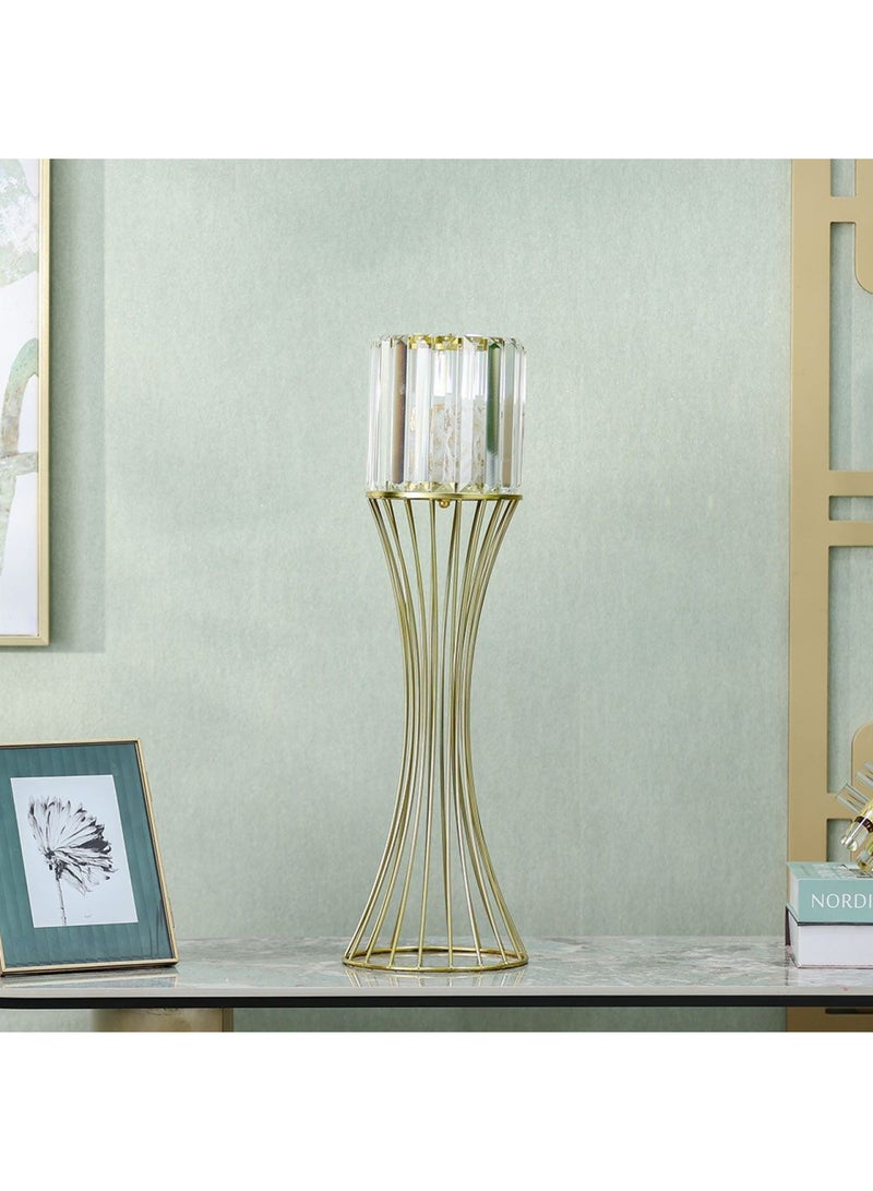 Medalion Metal Candle Holder 18x18x60cm Gold