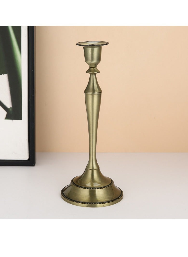 5-Piece Decorative Candle Holder For Wedding and Candlelight Dinner Bronze