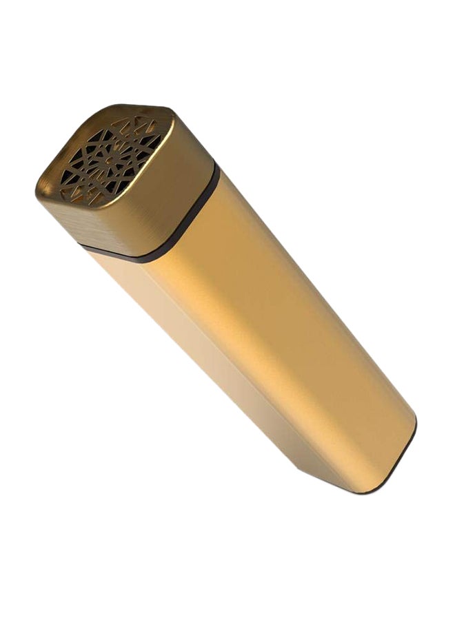 Portable Bakhoor Incense Burner Gold 13x3.5x3cm