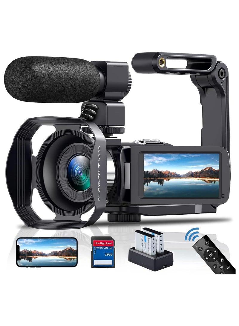 Touch screen 4K digital camera 56MP HD digital camera wifi video recorder with microphone