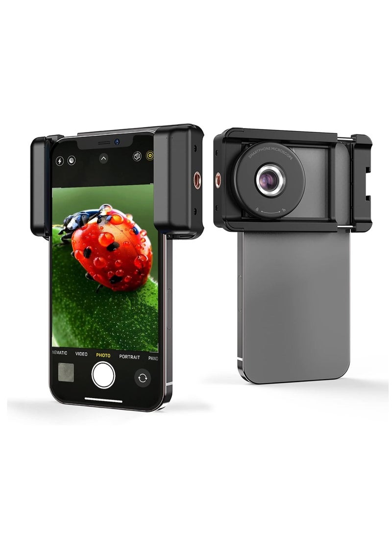 Phone Macro Lens, 100X Microscope for AndroidiPhone Micro Camera with LED Light CPL Handheld Pocket, Compatible with Smartphone Accessories Macro Focus Glass for Gift.