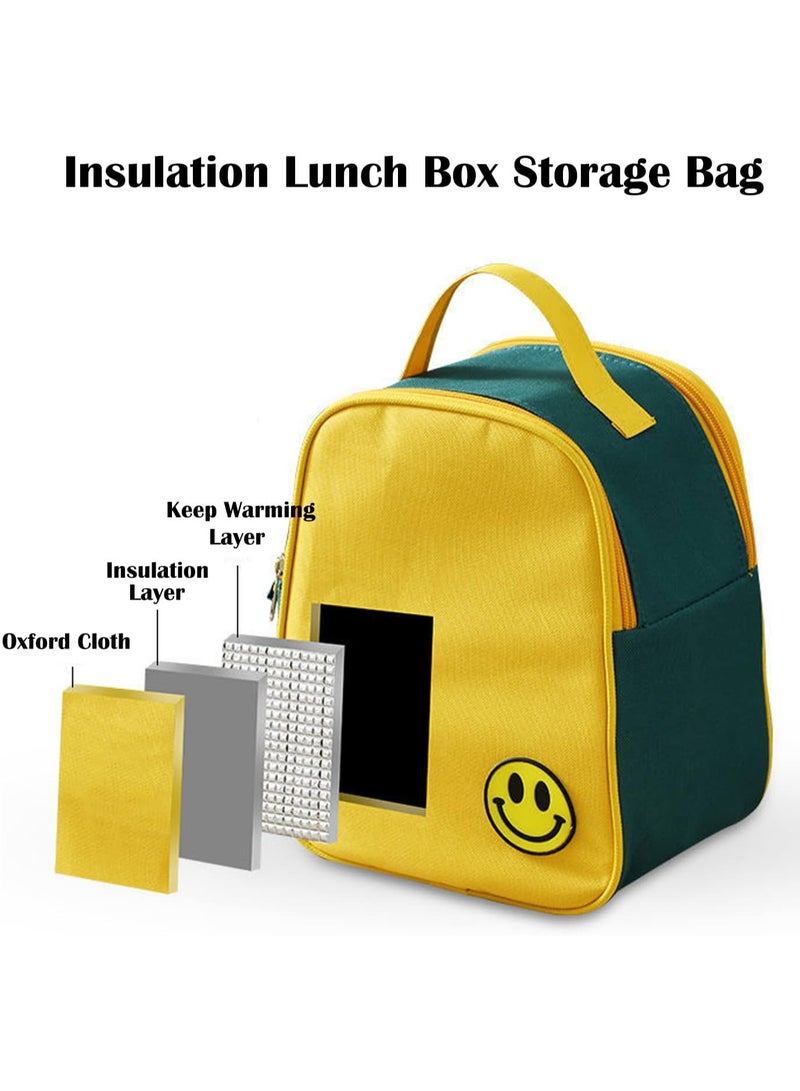 Stainless Steel Bento Lunch Box for Kids School,3 Layers Stackable Thermos Lunch Box with Insulated Lunch Bag Spoon Fork,Leakproof Thermal Food Containers for Adult Work Camping (4 Layer)