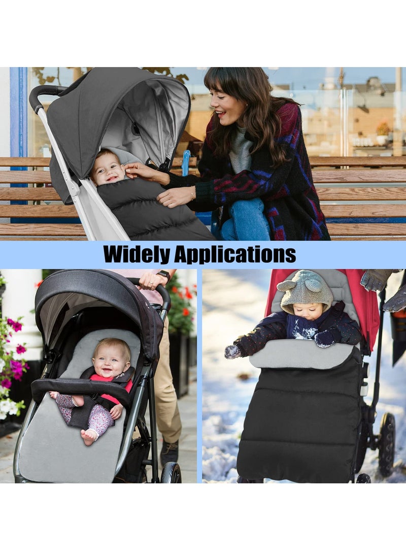 Pushchair Pram Footmuffs, Universal Baby Sleeping Bag, Winter Warm Cosy Toes for Pushchair, Pram, Stroller and Buggy, Winter Outdoor Stroller Sleeping Bag, Extra Long for Baby and Toddler