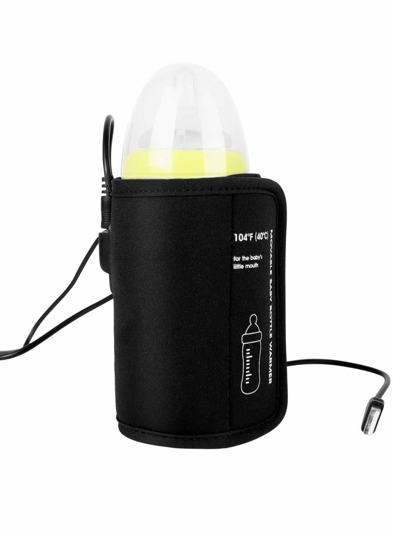 Bottle Warmer Bag, Baby Bottle Warmer Insulation Cover, Portable USB Car Baby Bottle Insulator