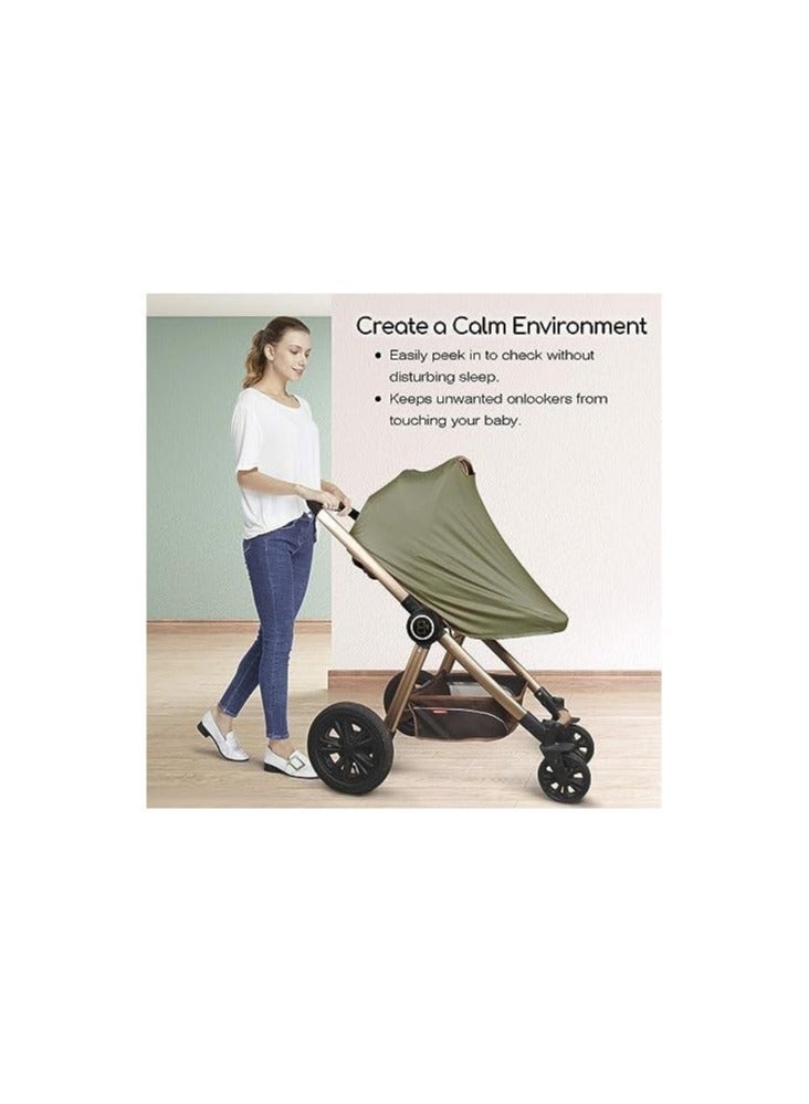 Baby Nursing Poncho, Nursing Cover, Multi Use Breastfeeding Cover for CarSeat Canopy, High Seat Cover, Stroller Cover, Shopping Cart Cover, Breathable Lightweight, Nursing Scarf for Boy and Girl